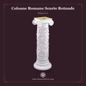Coloană Scurtă din Poliuretan cu Volute 35x35x93 cm