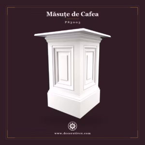 Bază Masă de Cafea din Poliuretan Clasică 60x60x77 cm