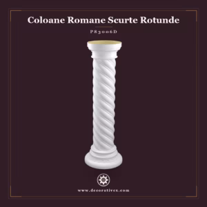 Stâlp Decorativ Scurt din Poliuretan Răsucit 35x107 cm