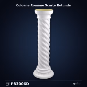 Stâlp Decorativ Scurt din Poliuretan Răsucit 35x107 cm