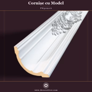 Cornișă Decorativă din Poliuretan cu Model Clasic 18x18 cm