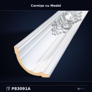 Cornișă Decorativă din Poliuretan cu Model Clasic 18x18 cm