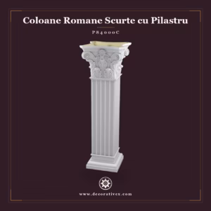 Coloană Romană Scurtă Poliuretan 36x36x107 cm Decorativă