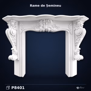 Mască Șemineu Decorativ Poliuretan cu Sculpturi Clasice 145x105 cm