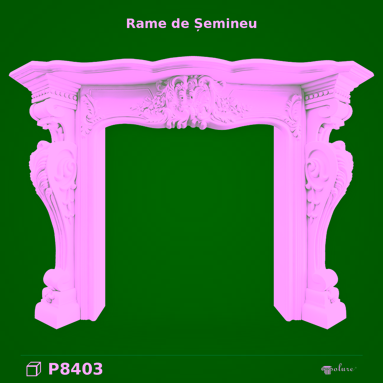 Șemineu Decorativ din Poliuretan 145×105 cm Model P8403