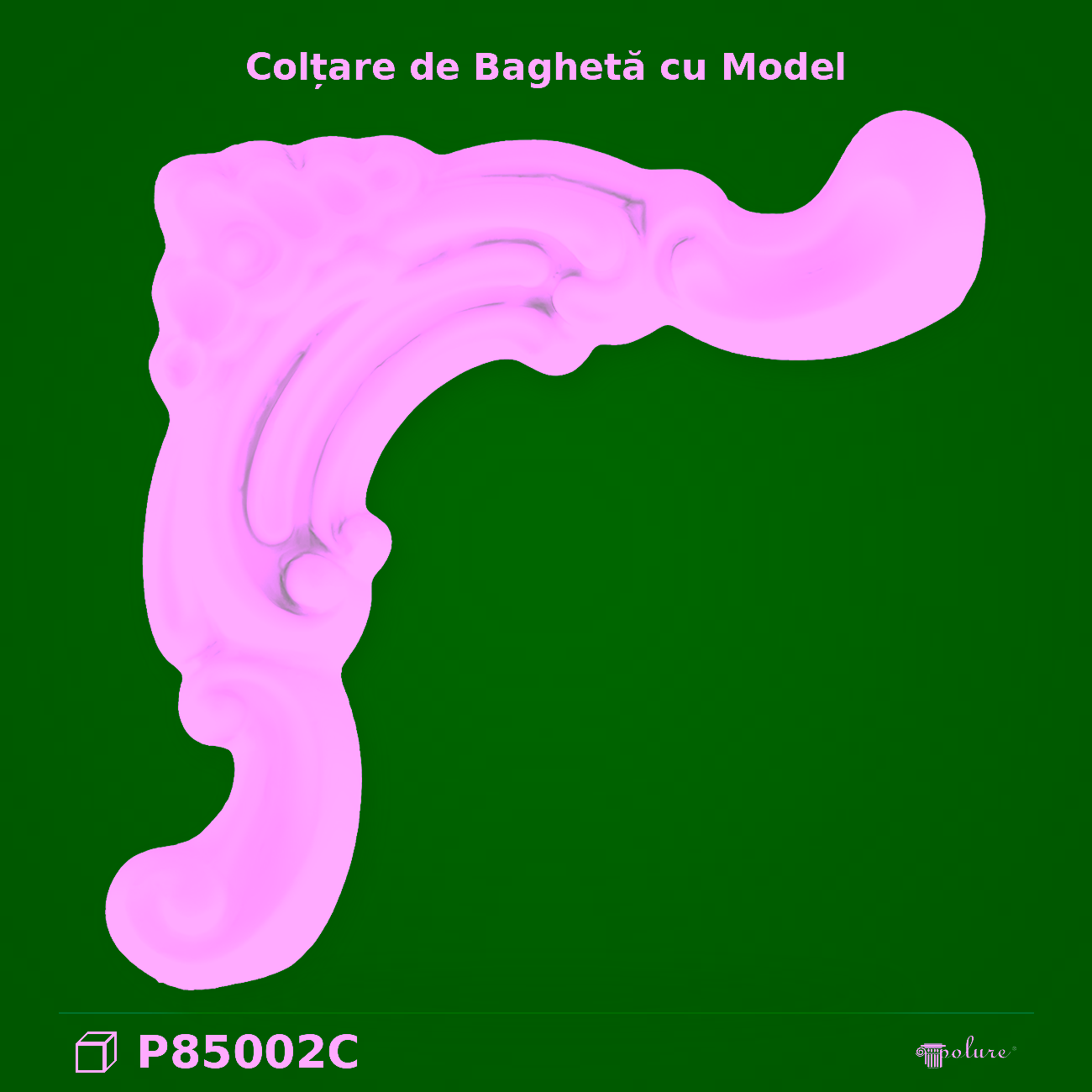 Colțar Baghetă Decorativă Poliuretan 16×16 cm cu Model