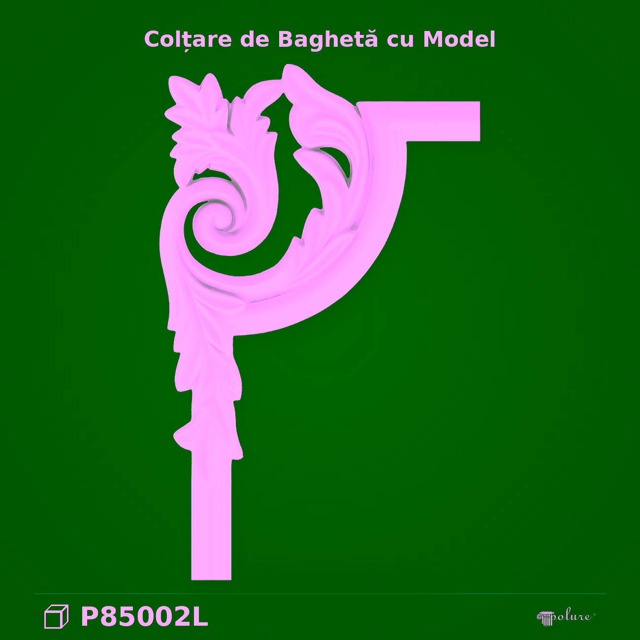 Element Colț Baghetă Poliuretan Cu Relief 33×21 cm
