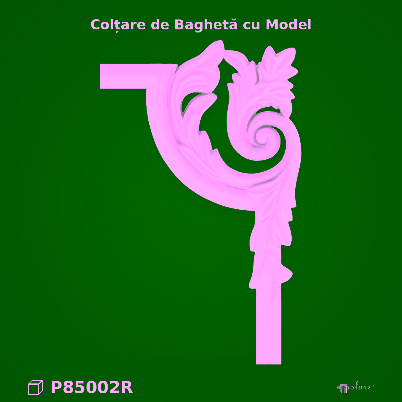 Colțar Poliuretan pentru Baghete Decorative 33×21 cm