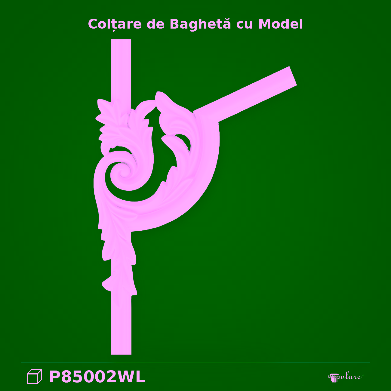 Colțar Profil Poliuretan Decorativ 39×25 cm Modele Baghetă