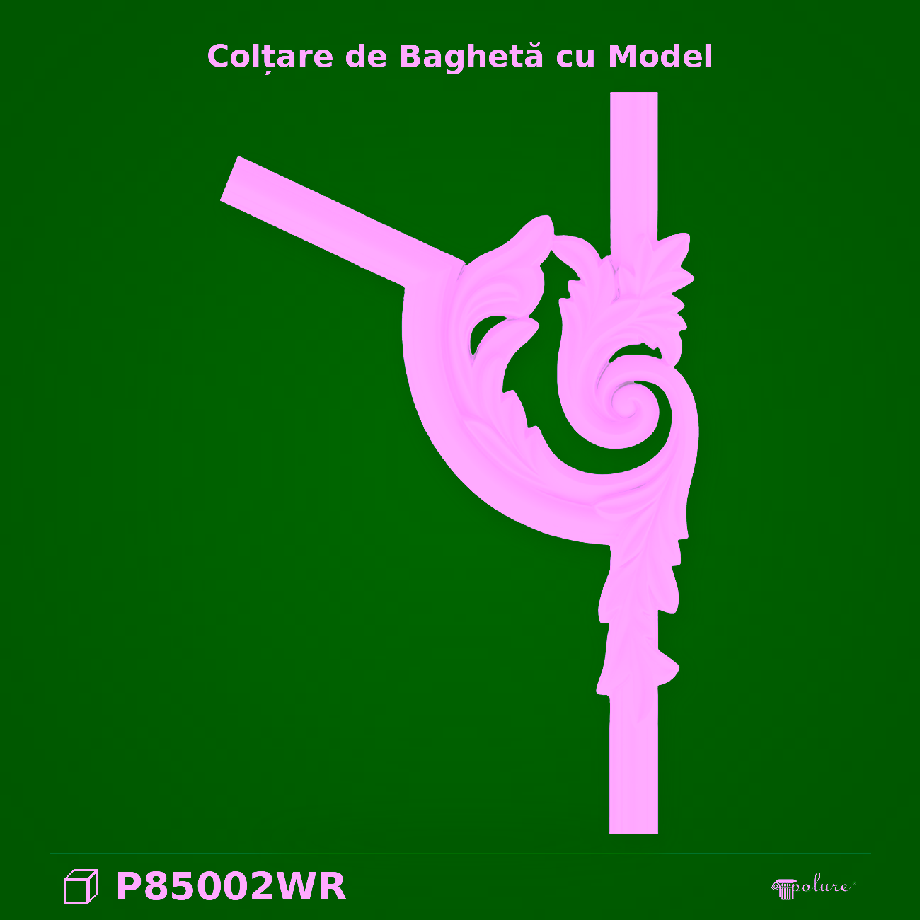 Colțar Profil Decorativ Reliefat din Poliuretan 39×25 cm