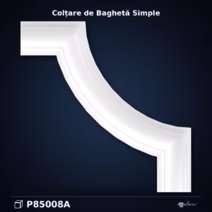 Colțar Profil Baghetă Decorativ din Poliuretan Neted 20x20 cm