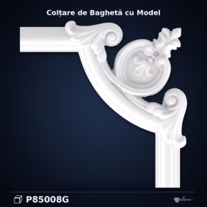 Colțar Profil Decorativ din Poliuretan cu Model Sculptat 28x28 cm