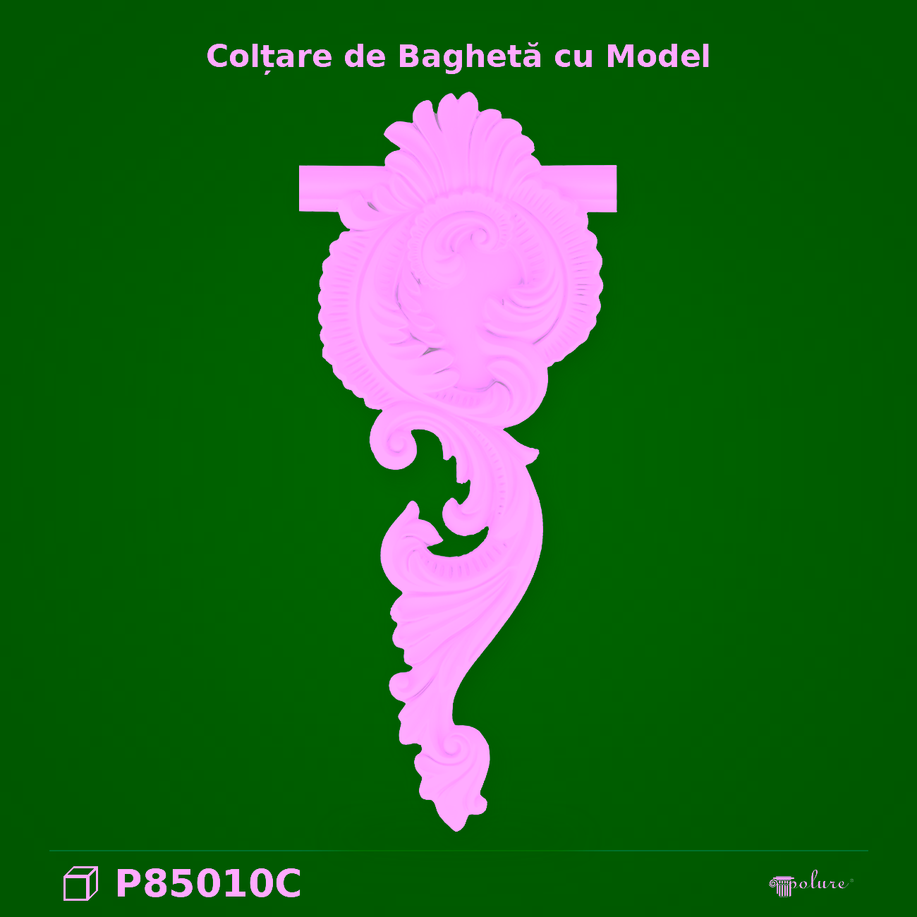 Colțar Profil Decorativ Poliuretan Ornamentat 68×29 cm