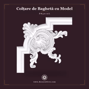 Colțar Profil Decorativ Sculptat Poliuretan 34x34 cm