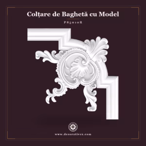Element de Colț Poliuretan 34x34 cm cu Relief Clasic
