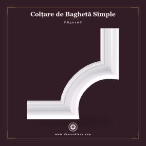Colțar Baghetă Poliuretan 26x26 cm Profil Neted
