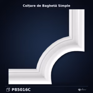Colțar Baghetă Poliuretan 26x26 cm Profil Neted