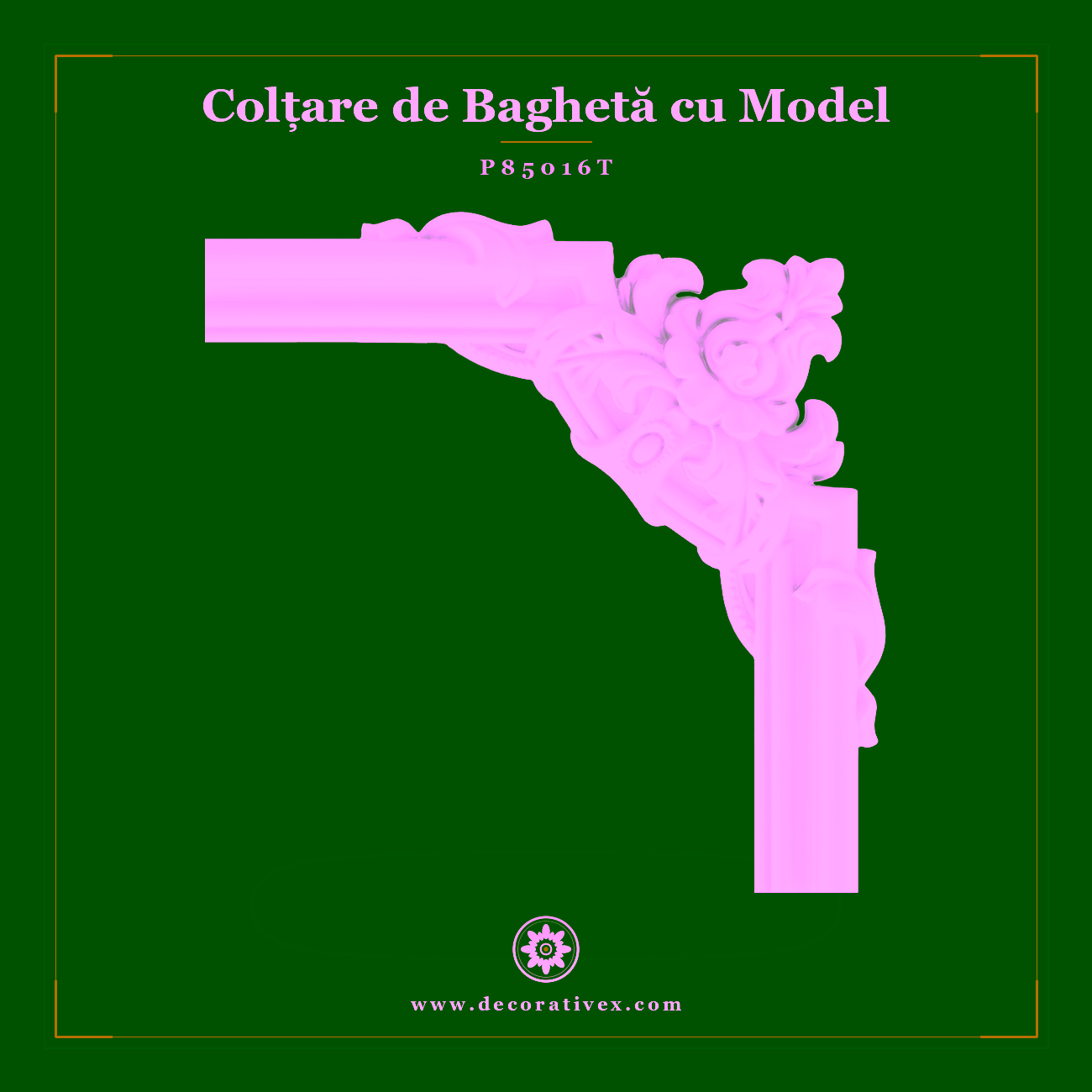 Colțar Decorativ din Poliuretan Model Clasic 33×33 cm