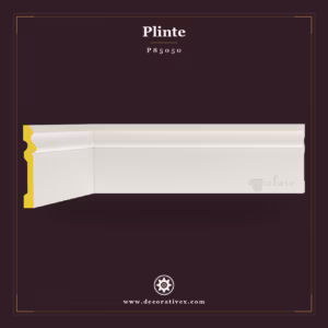 Plintă Decorativă Albă din Poliuretan Model Neted 2x10 cm