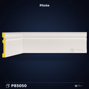 Plintă Decorativă Albă din Poliuretan Model Neted 2x10 cm
