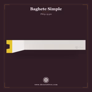 Baghetă Decorativă Plată din Poliuretan 2x4 cm pentru Perete