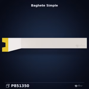 Baghetă Decorativă Plată din Poliuretan 2x4 cm pentru Perete