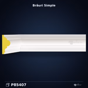 Brâu Decorativ din Poliuretan Neted 4x9 cm Model Profil
