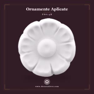 Ornament Decorativ Tip Rozetă Floare Poliuretan 7x7 cm