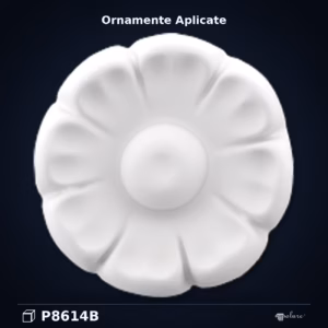 Ornament Decorativ Tip Rozetă Floare Poliuretan 7x7 cm