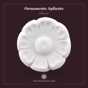 Rozetă Decorativă Florală din Poliuretan 10x10 cm