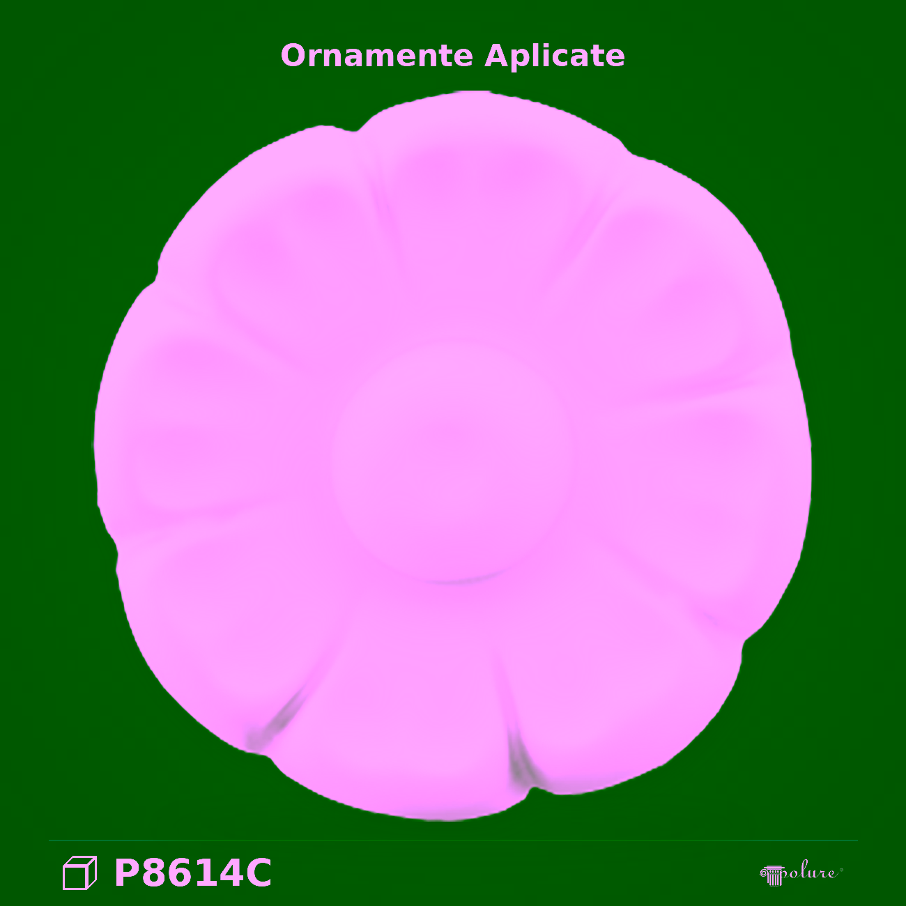 Rozetă Decorativă Florală din Poliuretan 10×10 cm
