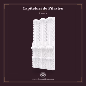 Capitel Pilastru din Poliuretan cu Frunze de Acant 16x46x96 cm