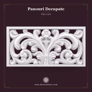 Panou Decorativ Perforat din Poliuretan 40x78 cm Motif Floral