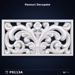Panou Decorativ Perforat din Poliuretan 40x78 cm Motif Floral