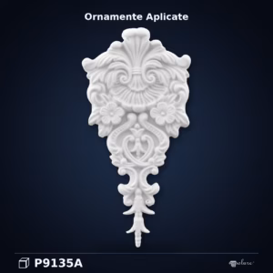 Ornament Decorativ din Poliuretan 37x19 cm cu Motive Florale