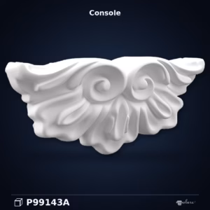 Consolă Decorativă Clasică din Poliuretan 8x40x18 cm