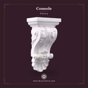 Consolă Decorativă din Poliuretan cu Volute 15x21x39 cm
