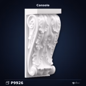 Consolă Decorativă Sculptată din Poliuretan 8x9x20 cm
