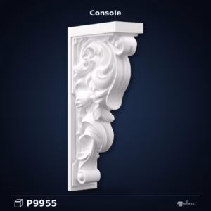 Consolă Decorativă Din Poliuretan Sculptată 23x9x46 cm