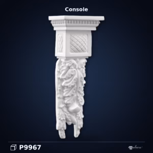 Consolă Decorativă din Poliuretan cu Motive Clasice 7x10x28 cm