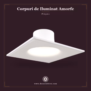 Corp de Iluminat Amorf din Poliuretan cu Lumină Ascunsă 44x44 cm