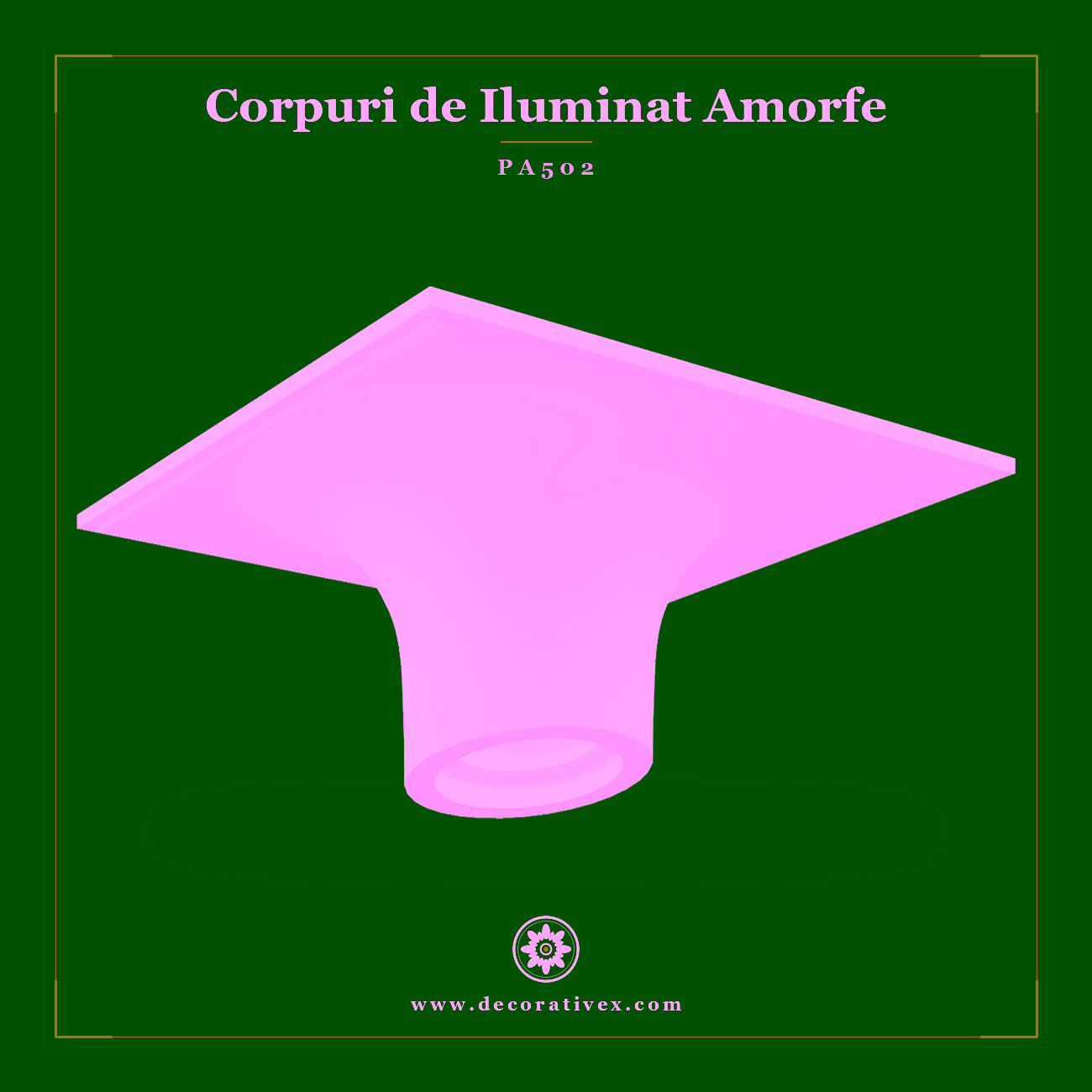 Corp de Iluminat Amorf din Poliuretan 44x44x20 cm