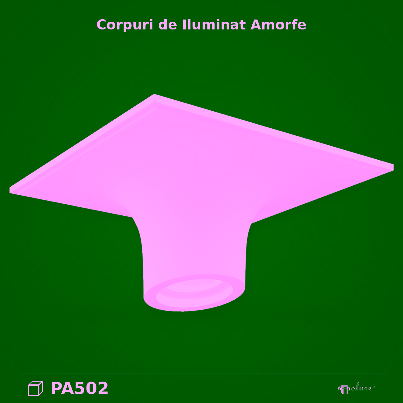 Corp de Iluminat Amorf din Poliuretan 44x44x20 cm