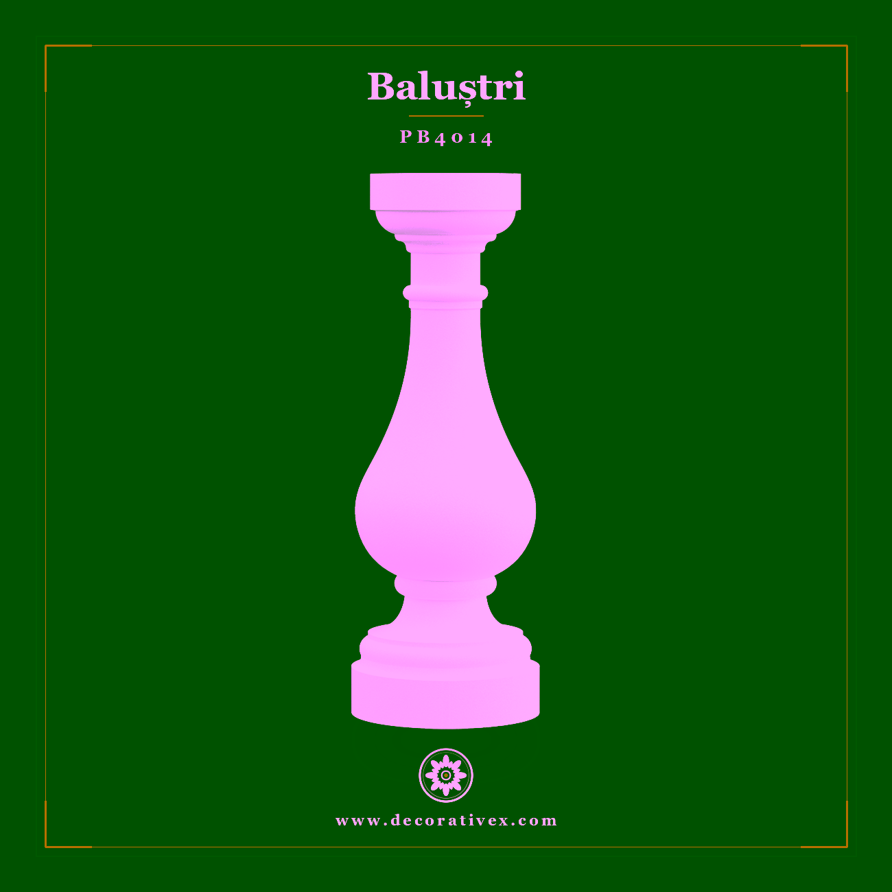 Balustru din Poliuretan 14x14x40 cm Model Clasic PB4014