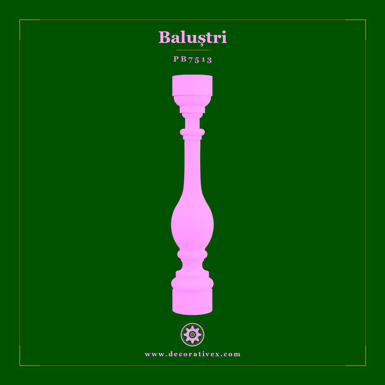 Balustru din Poliuretan Clasic 15×75 cm pentru Balcon