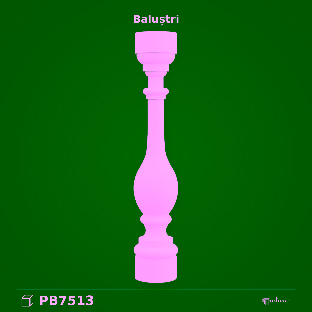 Balustru din Poliuretan Clasic 15×75 cm pentru Balcon