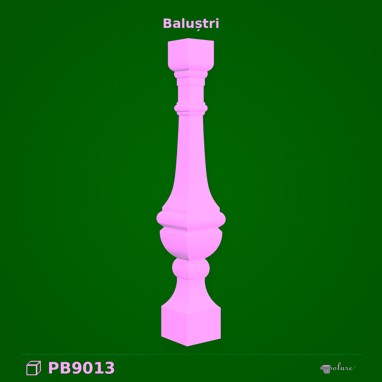 Balustru Decorativ din Poliuretan 15x15x90 cm Clasic