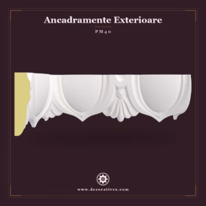 Ancadrament Decorativ din Poliuretan 10x37x120 cm cu Arcuri