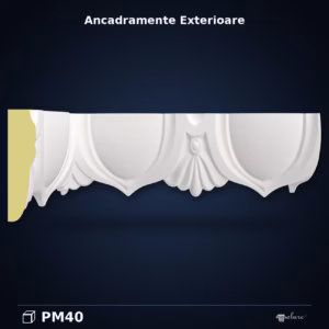 Ancadrament Decorativ din Poliuretan 10x37x120 cm cu Arcuri