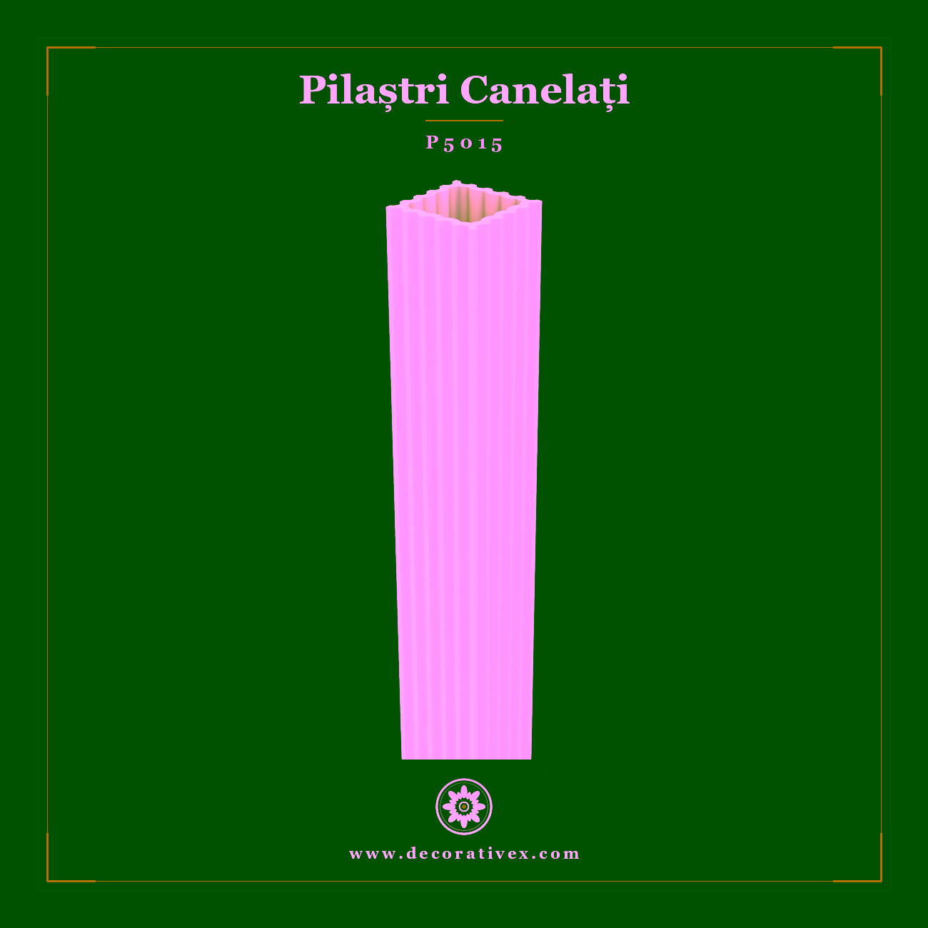 Pilastru Canelat din Poliuretan 15x15x240 cm